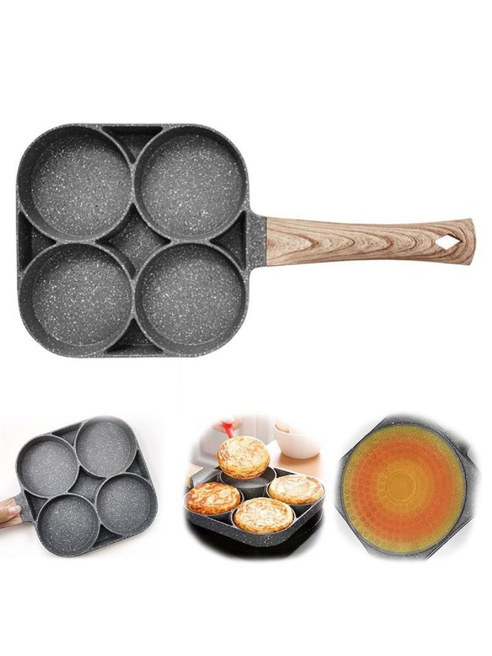 Сковорода для яичницы блинов оладьи сырников 4 секции