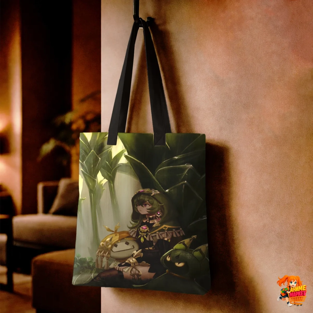 Сумка шоппер с принтом Genshin Impact