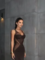 Платье-корсет Greta, Коричневый