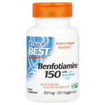 Doctor's Best, бенфотиамин 150 с BenfoPure™, 150 мг, 120 растительных капсул