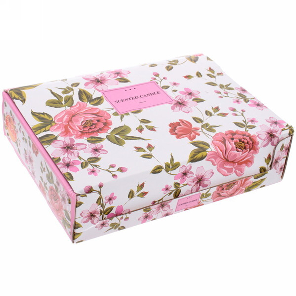 Свеча «Home decoration-Криспи» 5*5,5см в подсвечнике, микс 4 цвета C4015