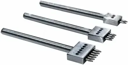 Пробойник строчный круглый (шаг 5мм), набор 3 шт