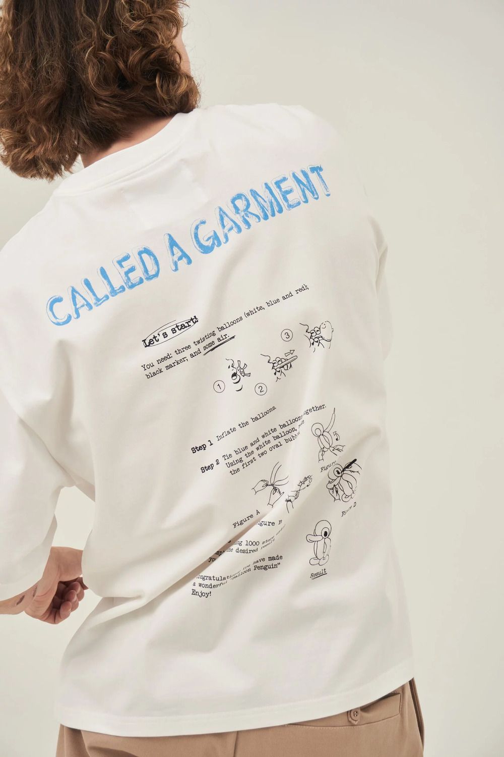 Футболка Called a Garment Balloon penguin молочная