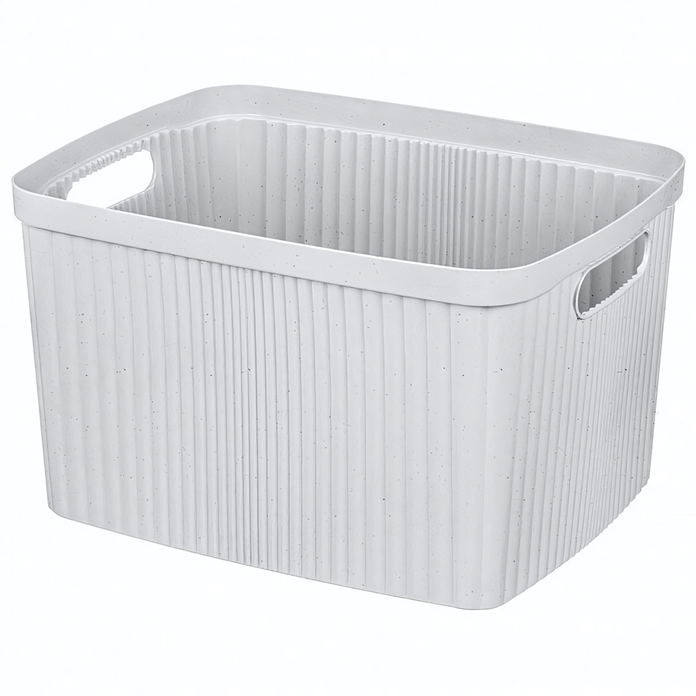 Корзина для белья "velvet", 450*360*270мм, 35л (светло-серый флэк)