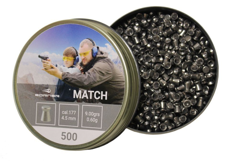 Пули Borner " Match", кал. 4,5 (500 шт.) 0,60гр.