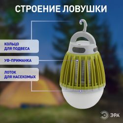 ERAMF-01 ЭРА противомоскитная аккумуляторная лампа