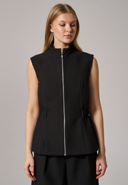 Жилет на молнии черный