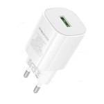 Сетевой адаптер питания BOROFONE BA102A 1 USB QC 3.0 (белый)
