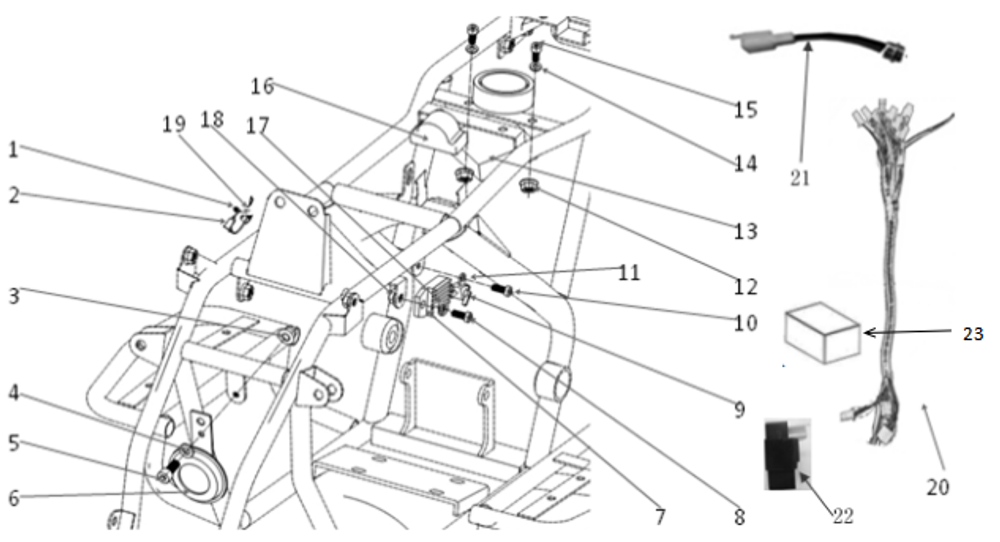 Запчасти I к квадроциклу Motax Gekkon 110