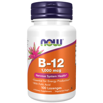 Now Foods B-12 1000 mcg 100 lozenges, Витамин B12