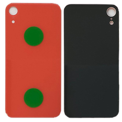 Задняя крышка для Apple iPhone Xr Коралловый (стекло, широкий вырез под камеру) - Премиум