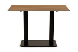 "Каффе" стол из HPL 110х70см, цвет "дуб", подстолье стальное двойное