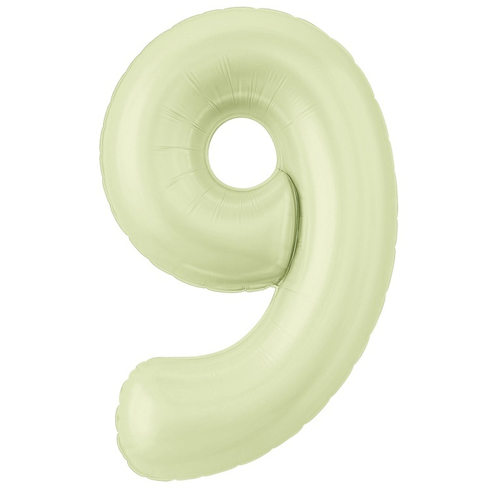 Цифры 102 см "Цвет Пыльный лайм" слим (slim)