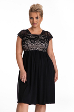 Сорочка Sofie с кружевным верхом (Размер: 6X) (Цвет: темно-синий)