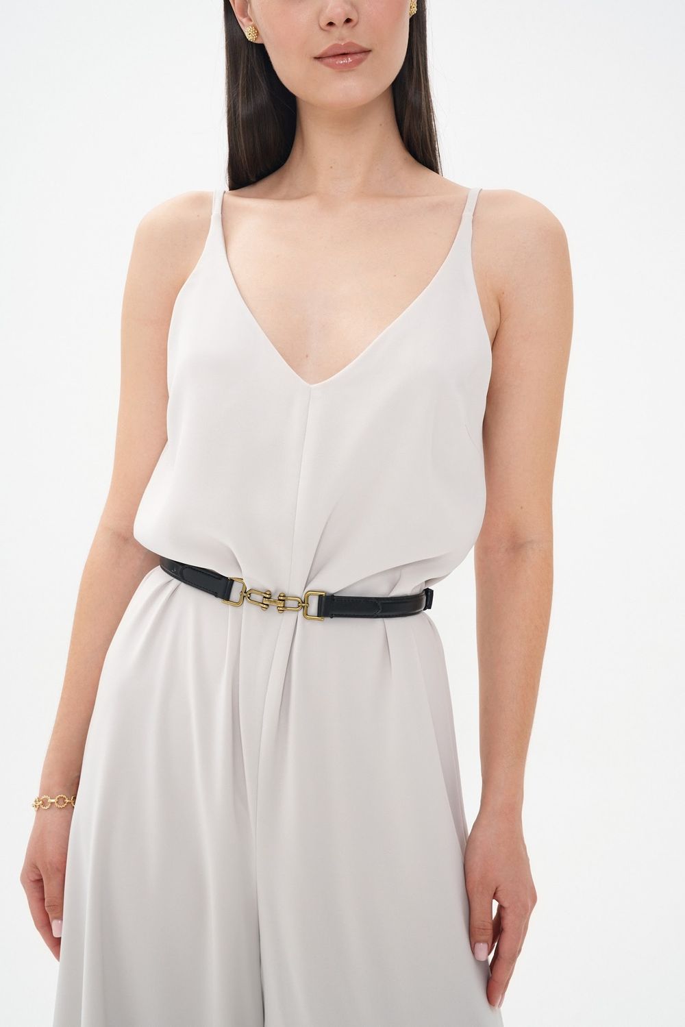 Комбинезон Alexandra Talalay на лямках AO003 светло-серый