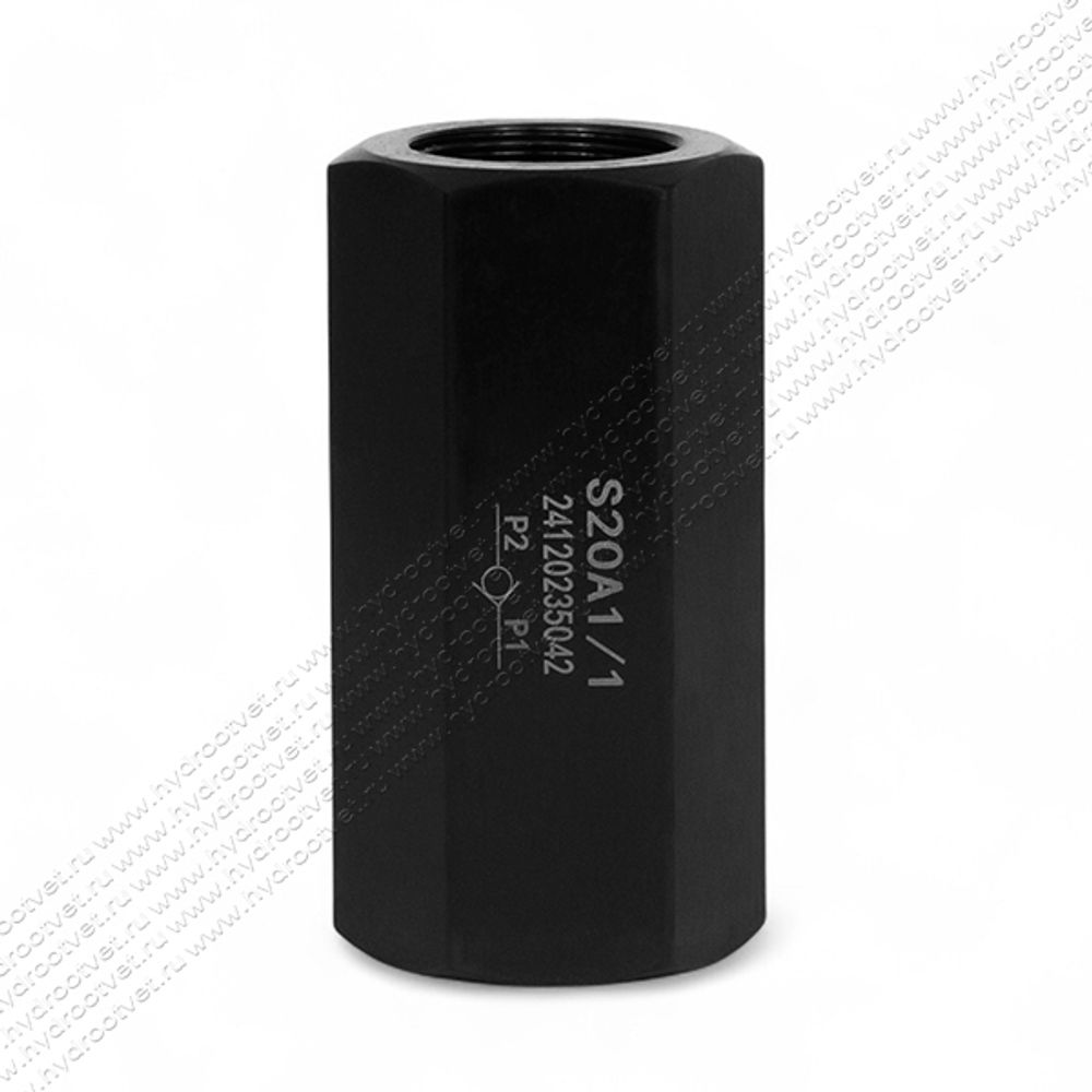 S20A1/1 - Обратный клапан трубного монтажа Ду20, G1 с давлением открытия 0,5 бар