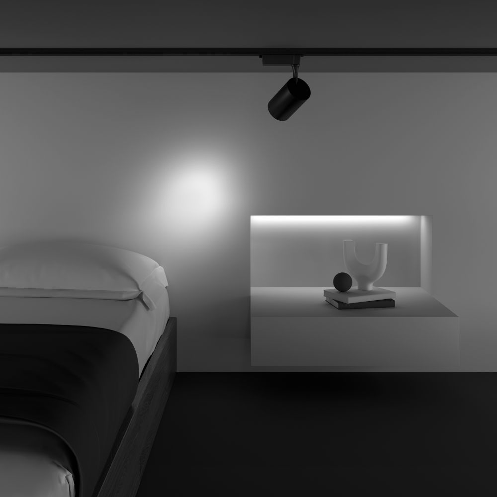 Трековый однофазный светодиодный светильник Maytoni Unity Vuoro TR003-1-26W4K-S-B