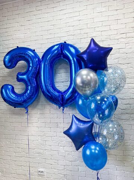Композиция из вооздушных шаров "30 лет"