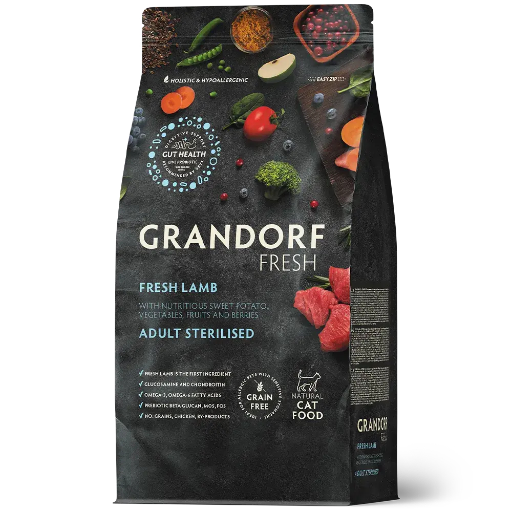 GRANDORF Fresh Cat STERILISED Lamb&Sweet Potato Ягненок с бататом для стерил. кошек
