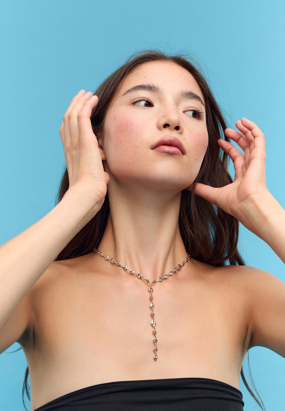 STRADIVARIUS Колье «Лариат», золотой