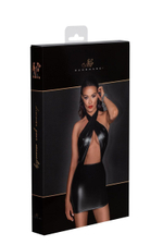 Мини-платье с завязками на шее Powerwetlook halter mini-dress with neck wrap (Размер: M) (Цвет: черный)