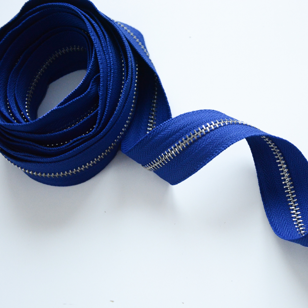 Молния металлическая №5, Ярко-синий, цена за 10 см.