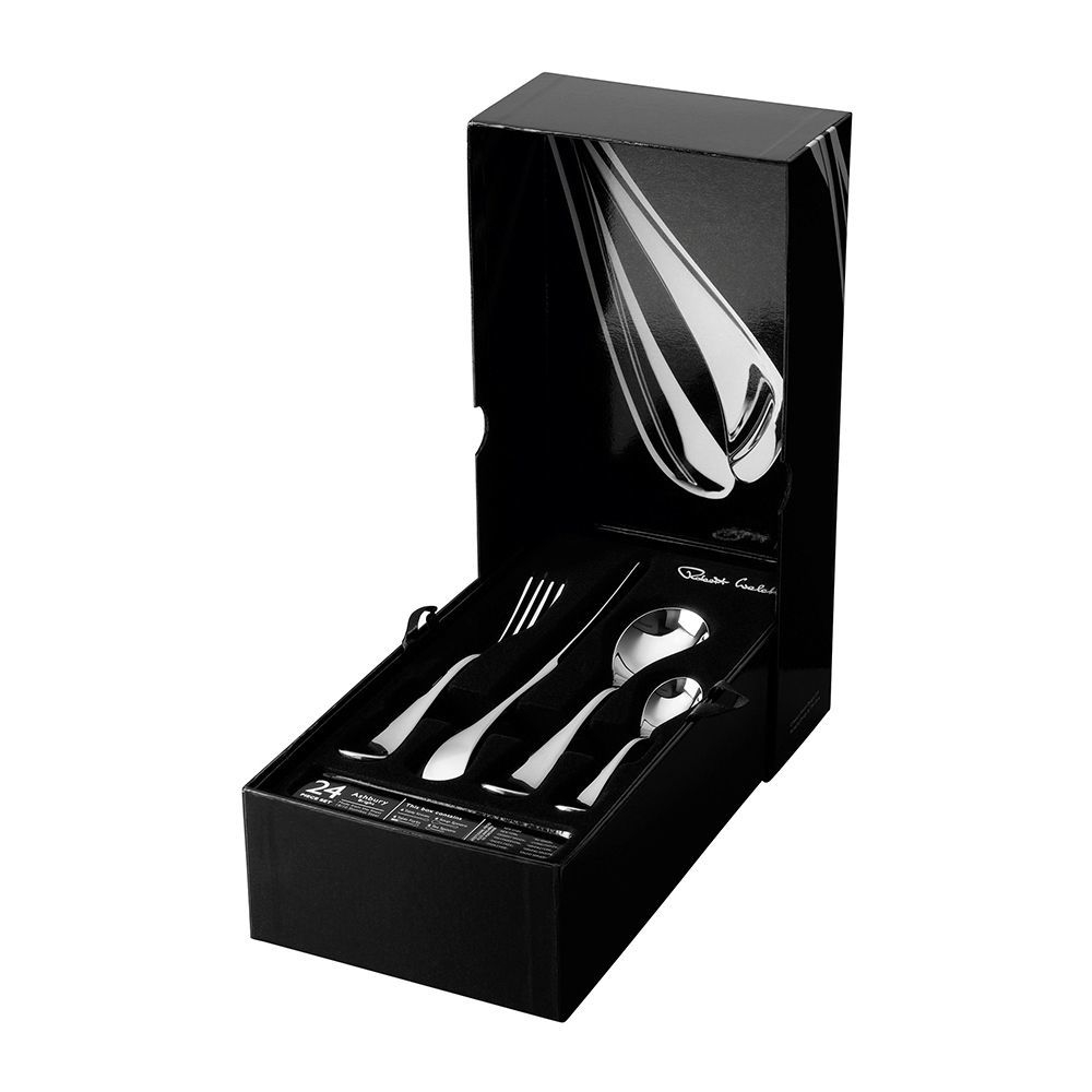 Набор столовых приборов на 6 персон 24 предмета Robert Welch Ashbury Bright Англия упаковка