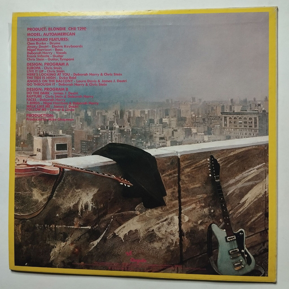 Винтажная виниловая пластинка LP Blondie AutoAmerican (Japan 1980) (No Obi)