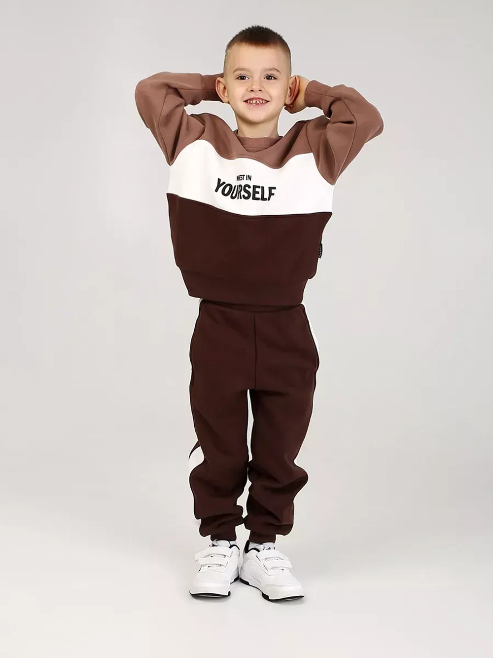 Спортивный костюм детский теплый, оверсайз