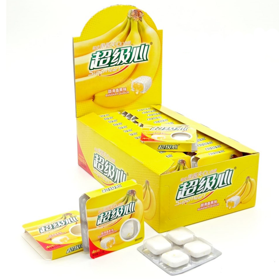 Жевательная резинка Super Heart Банан 13,5 гр (Китай)