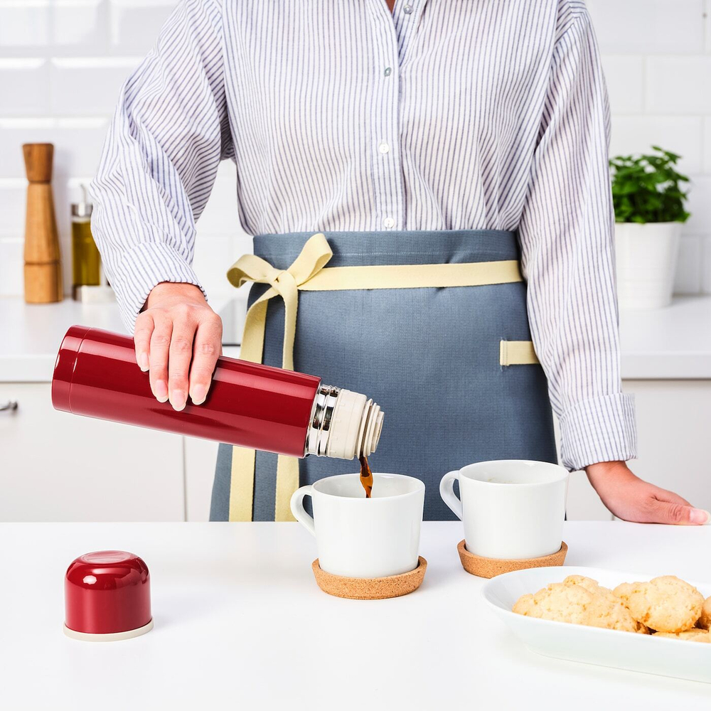 Термос IKEA HALSA (ХЭЛСА), Сталь, Красный, 0,5 л