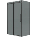 Душевой уголок Grossman Classic 110х70 120.K33.04.1170.21.10 профиль Черный матовый стекло тонированное