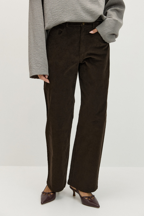 Брюки прямые из вельвета