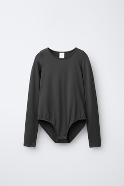 ZARA БОДИ ИЗ ПОЛИАМИДА, АНТРАЦИТОВО-СЕРЫЙ