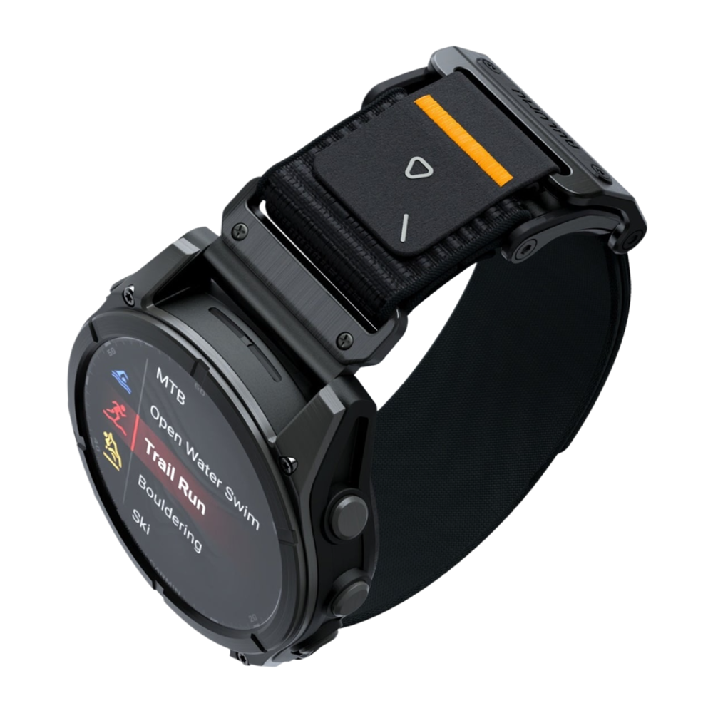 Нейлоновый браслет Aulumu C11 QuickFit 26 мм для часов Garmin Браслет в футуристическом стиле с вельветоподобной отделкой, текстильной застёжкой и магнитной пряжкой из нержавеющей стали марки AISI 316. На запястье обхватом 175–215 мм