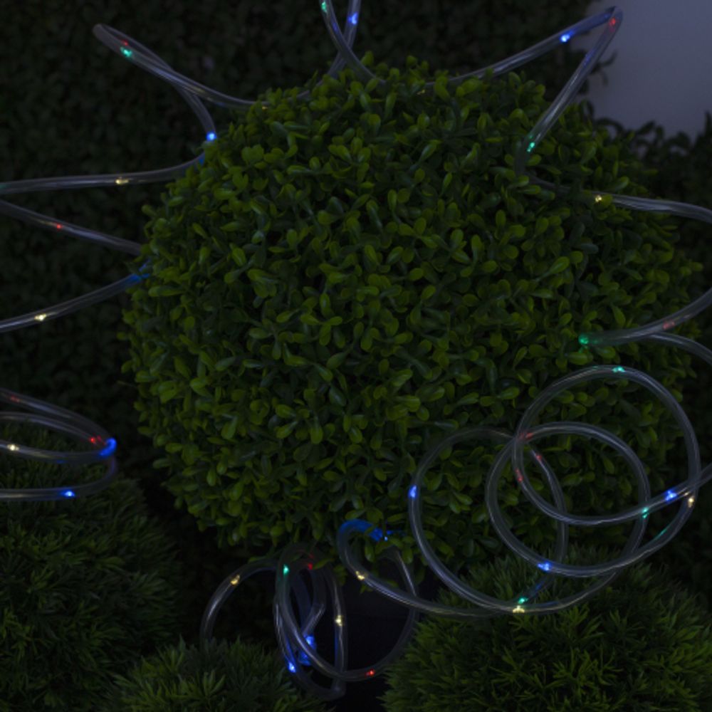 Садовая гирлянда ЭРА ERANN24-12 дюралайт на солнечной батарее мультиколор 5 м