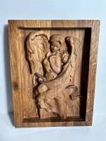 Икона освященная Ангела-Хранителя 14*18см из дуба