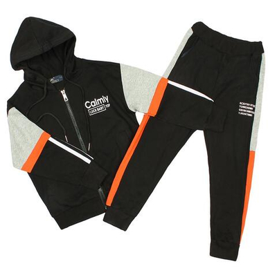 Спортивный костюм для девочек А.4437-B39, черный, р. 104-110см 9730344