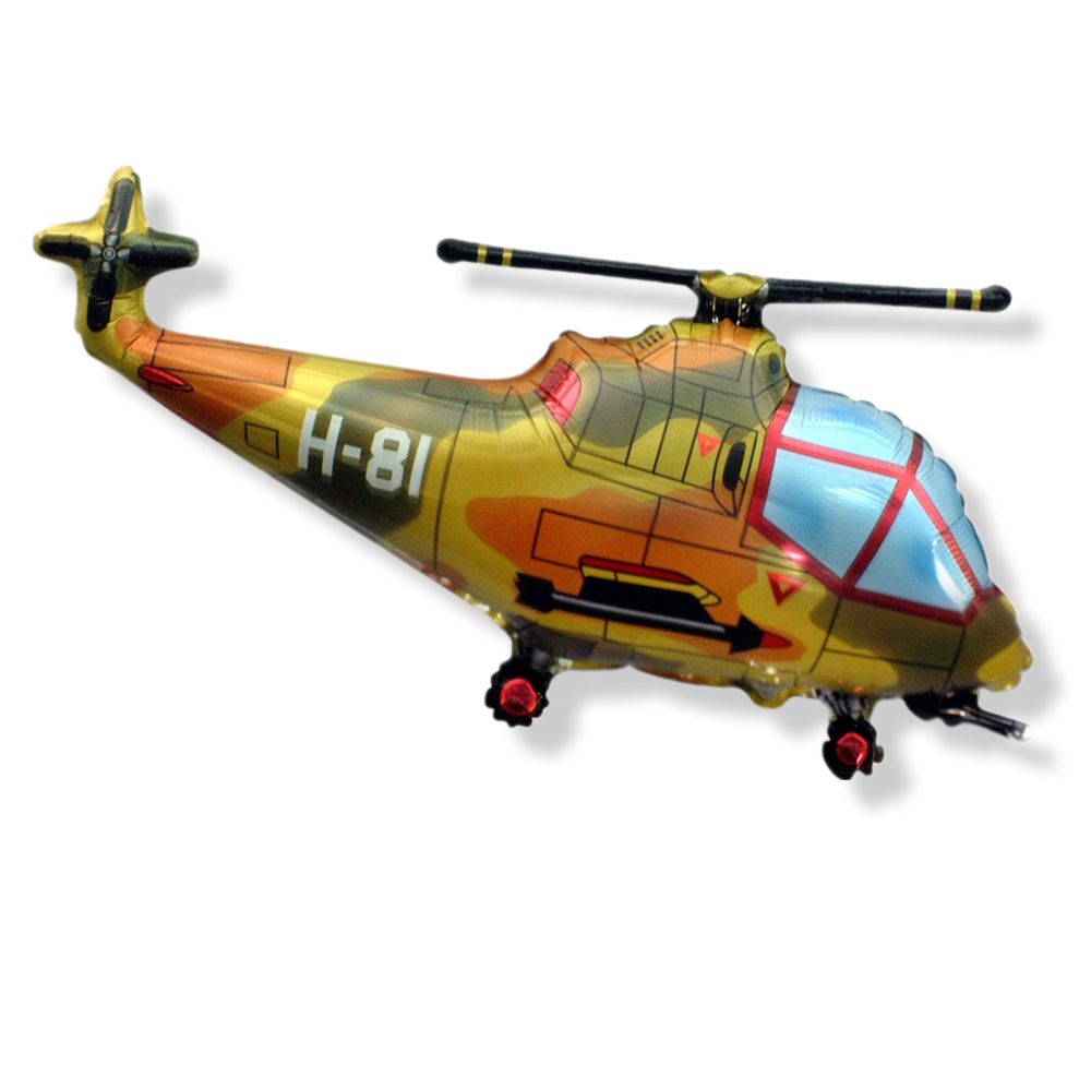 Шар фигура (97см) вертолет военный