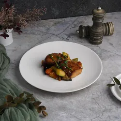 Тарелка d 25,5 см без борта белая фарфор P.L. Proff Cuisine [6]