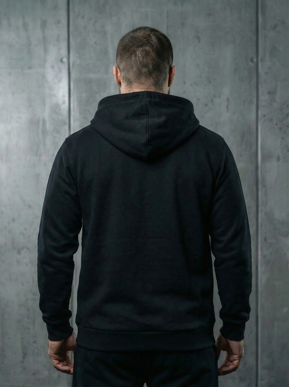 Толстовка с капюшоном и карманом на молнии мужская LEGENDA Urban черная