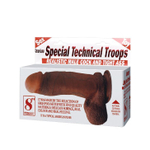 Телесный вибратор-реалистик с присоской и пультом управления - 19,5 см. (Цвет: телесный)