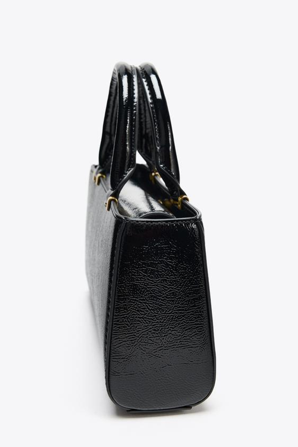 ZARA СУМКА С ТЕКСТУРОЙ, ЧЕРНЫЙ