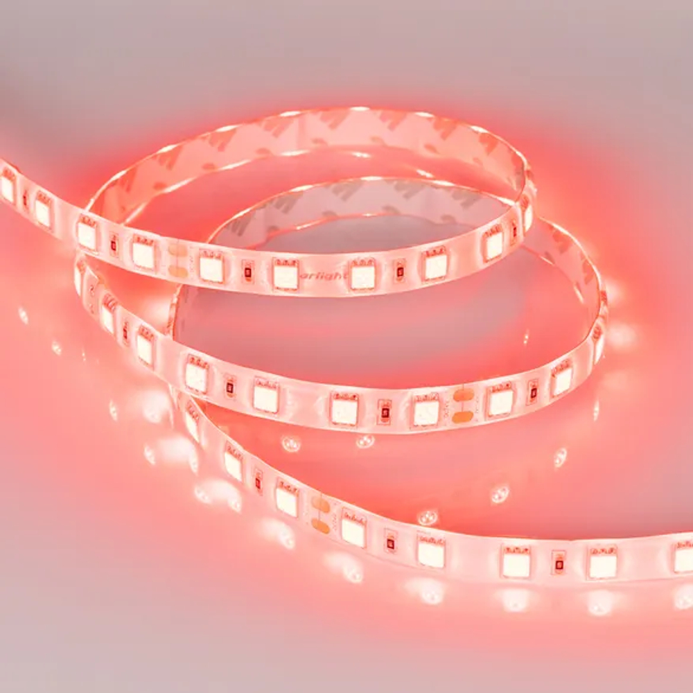 Светодиодная лента RTW 2-5000SE 24V Red 2x (5060, 300 LED, LUX) (Arlight, 14.4 Вт/м, IP65) 015597