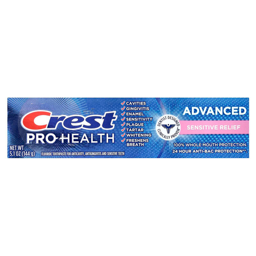 Crest, Pro-Health Advanced, зубная паста с фторидом, для чувствительной кожи, 144 г (5,1 унции)