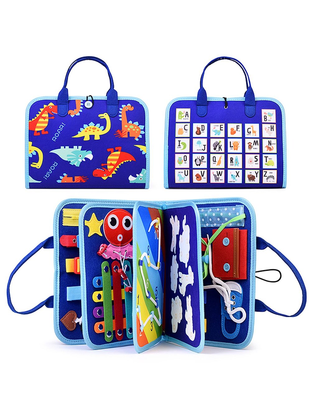 Бизиборд Обучай-ка в синей сумочке