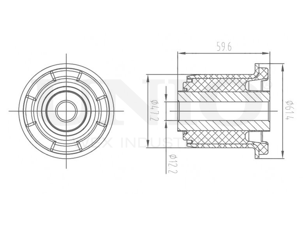 Сайлентблок задний переднего нижнего рычага UNIO RMP-20048