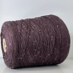 COTTON PAILLETTES; 96% хлопок, 4% пайетки; 400м/100гр; цвет: коричневый баклажановый, прозрачные пайетки