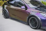 Карбоновый обвес для Tesla Model Y 2024+ тесла Губа бампера Капот Накладки на воздухозаборники юбки Расширители арок