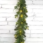 Хвойная гирлянда с подсветкой встроенной «Графская» Литая+пвх